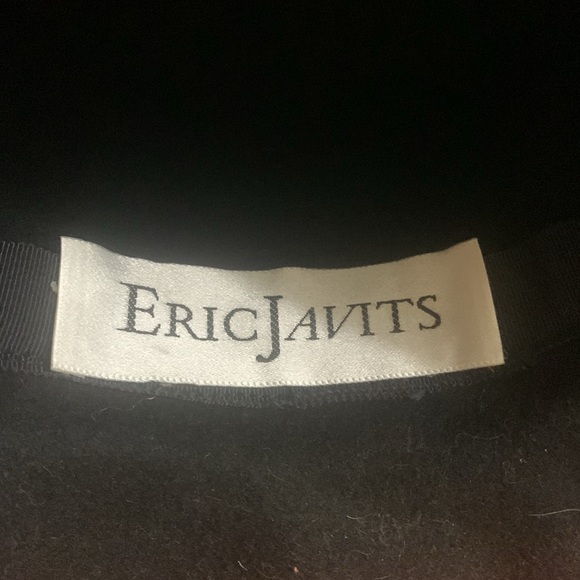 Vintage Eric Zevits Black Hat w/ double velvet bow EXCELLENT CONDITION - Picture 4 of 5